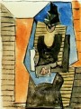 Femme assise au chapeau plat 1945 Cubismo